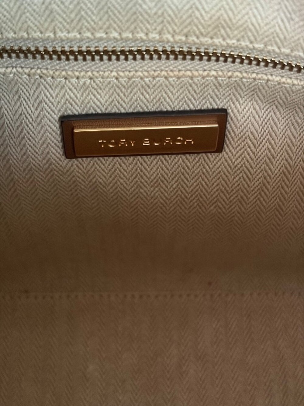 Tory Burch Thea Woven Leather McGraw Web Small Satchel Handbag Wide Crossbody Sh - Picture 13 of 16